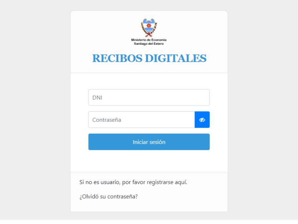 Login de recibos digitales